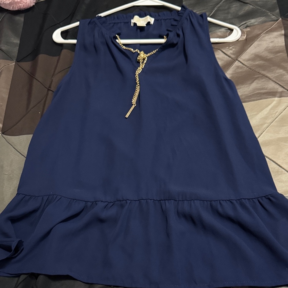 Michael Kors Royal Blue Sleeveless Blouse